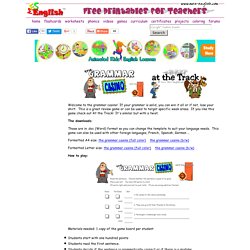 an ESL exercise to test grammar in a fun activity, editable game template