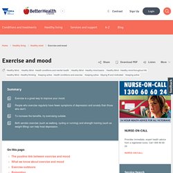 Exercise and mood