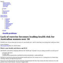 Lack of exercise becomes leading health risk for Australian women over 30