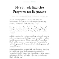 » Five Simple Exercise Programs for Beginners