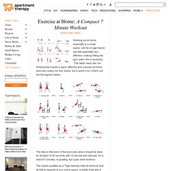 Exercise at Home: A Compact 7 Minute Workout New York Times