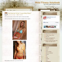 Wold Fitness Notebook » Blog Archive » One Exercise To End “Lower Belly Pooch”
