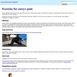 Exercise for coccyx pain