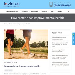 How exercise can improve mental health