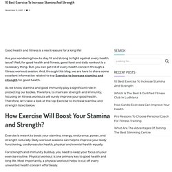 10 Best Exercise To Increase Stamina And Strength - RGHC
