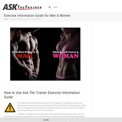 Exercise Information Guide - Learn The Best Exercises for Your Body
