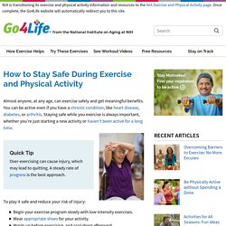 Staying Safe During Exercise & Physical Activity for older adults