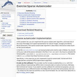 Exercise:Sparse Autoencoder - Ufldl