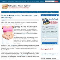 Stomach Exercise: Rub Your Stomach Away In Just 2 Minutes a Day?