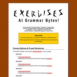 Exercises at Grammar Bytes!