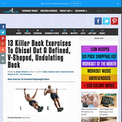13 Killer Back Exercises To Chisel Out A Defined, V-Shaped, Undulating Back