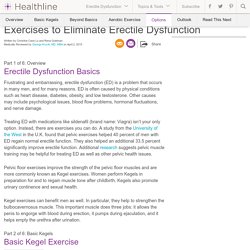 Exercises to Eliminate Erectile Dysfunction