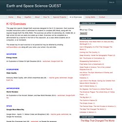 K-12 Exercises - Earth and Space Science QUEST