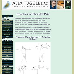 Exercises for Shoulder Pain