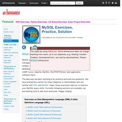 MySQL Exercises, Practice, Solution