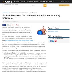 5 Core Exercises That Increase Stability and Running Efficiency