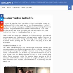 Exercises That Burn the Most Fat