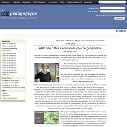 ABC Géo : Des exerciseurs pour la géographie - Forum 2011