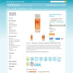 Anti-Aging Sea Salt Scrub - Instant Glow Powder Exfoliant - 100% Natural - All Products - Face - Sale - Scrubs/Exfoliants - Shop - Wholesale - clariSEA