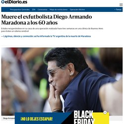Muere el exfutbolista Diego Armando Maradona a los 60 años