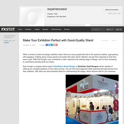 Make Your Exhibition Perfect with Good-Quality Stand