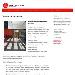 exhibition proposals