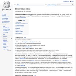 Existential crisis - Wikipedia