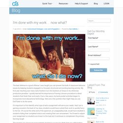 I'm done with my work... now what? - ExitTicket Free Student Response Solution ExitTicket Free Student Response Solution