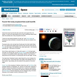 Found: first rocky exoplanet that could host life - space - 29 September 2010