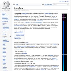 Earth's Atmosphere Layer 5: Exosphere