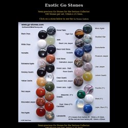Exotic SemiPrecious Go Stones
