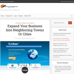 Expand Your Business Into Neighboring Towns Or Cities