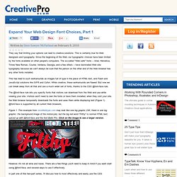 Expand Your Web Design Font Choices, Part 1