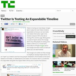 Twitter Is Testing Expandable Timeline