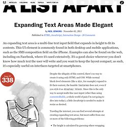 Expanding Text Areas Made Elegant