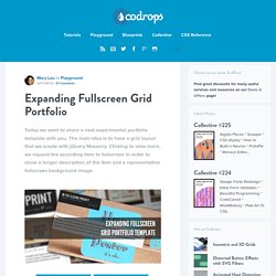 Expanding Fullscreen Grid Portfolio