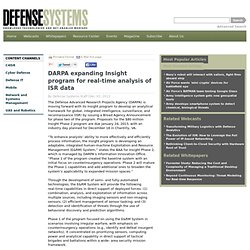 DARPA expanding Insight program for real-time analysis of ISR data