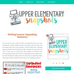 Writing Lesson: Expanding Sentences