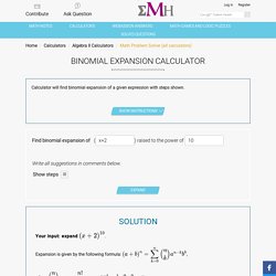 Binomial Expansion Calculator - eMathHelp