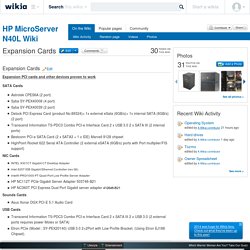 Expansion Cards - HP MicroServer N40L Wiki