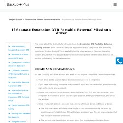 Expansion 3TB Portable External Missing s driver