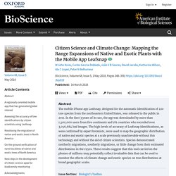 Citizen Science and Climate Change: Mapping the Range Expansions of Native and Exotic Plants with the Mobile App Leafsnap