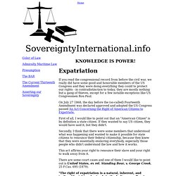 Expatriation - SovereigntyInternational.info