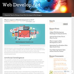 What to expect in Web Development in 2017? « Web Develop Aid