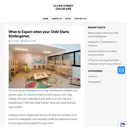 What to Expect when your Child Starts Kindergarten