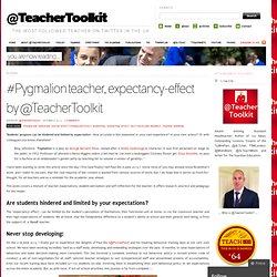 #Pygmalion teacher, expectancy-effect by
