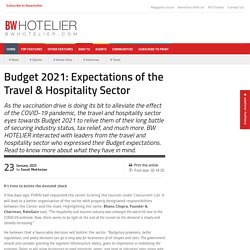 Budget 2021: Expectations of the Travel & Hospitality Sector - BW Hotelier