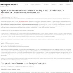 Retour sur la Learning Expedition à Quebec des référents régionaux du LearningLab Network – Learning Lab Network