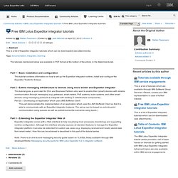 Lotus Expeditor wiki: IBM Lotus Expeditor integrator tutorials: Free IBM Lotus Expeditor integrator tutorials