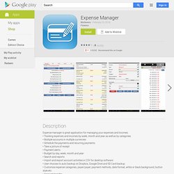 Expense Manager - Aplicaciones en Android Market
